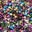 125 Matte Metallic Acrylic Large Hole Beads 10mm with 4.8mm Hole