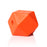 30 Orange Painted 20mm Geometric Faceted Wood Bead with 4.2mm Hole