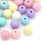 600 Round Assorted Pastel Acrylic Beads 8mm with 1.6mm Hole