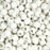 100 White Matte Metallic Acrylic Beads 12mm with 5.7mm Large European Hole