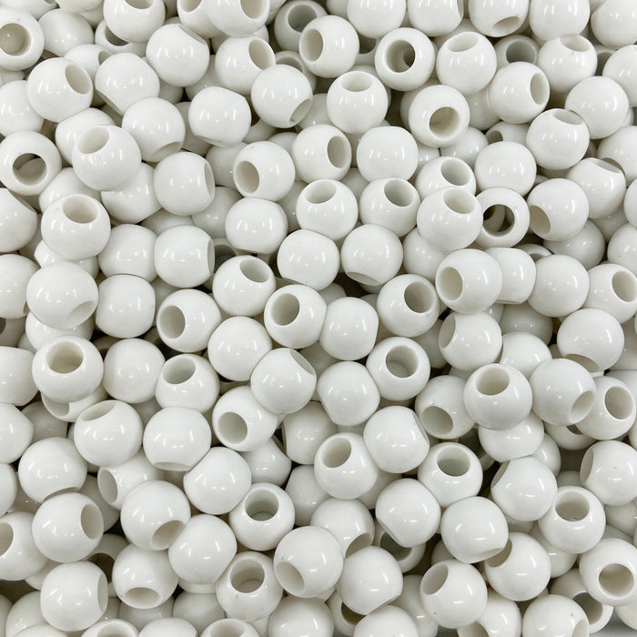 Acrylic Large Hole Beads in 12mm and 10mm Sizes