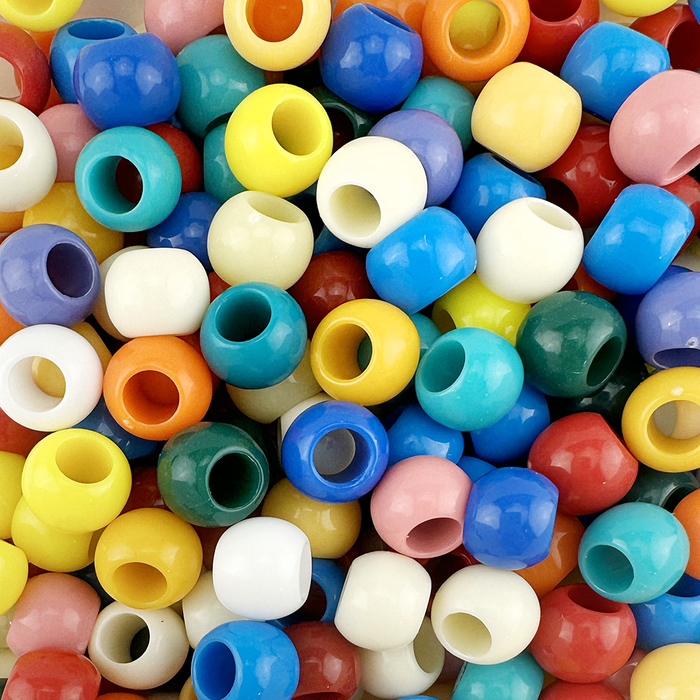 Acrylic Large Hole Beads in 12mm and 10mm Sizes