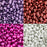 500 Matte Metallic Valentines Mix Acrylic Large Hole Beads 10mm with 4.8mm Hole in Red, Pink, Purple and White