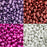 400 Matte Metallic Valentines Mix Acrylic Large Hole Beads 10mm with 4.8mm Hole in Red, Pink, Purple and White