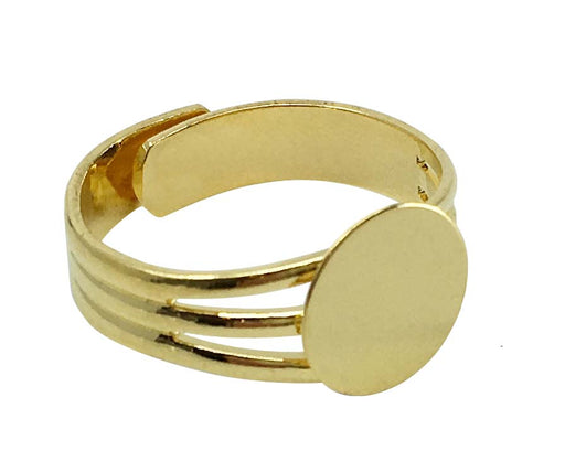 12 Gold and Silver Plated Adjustable Ring Blanks with 10mm Pad — Craft  Making Shop