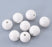 300 Round White Acrylic Beads 12mm Diameter with 2mm Hole