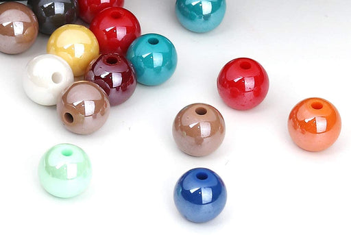 200 Round AB Multicolor Acrylic Beads 10mm Diameter with 1.9mm Hole