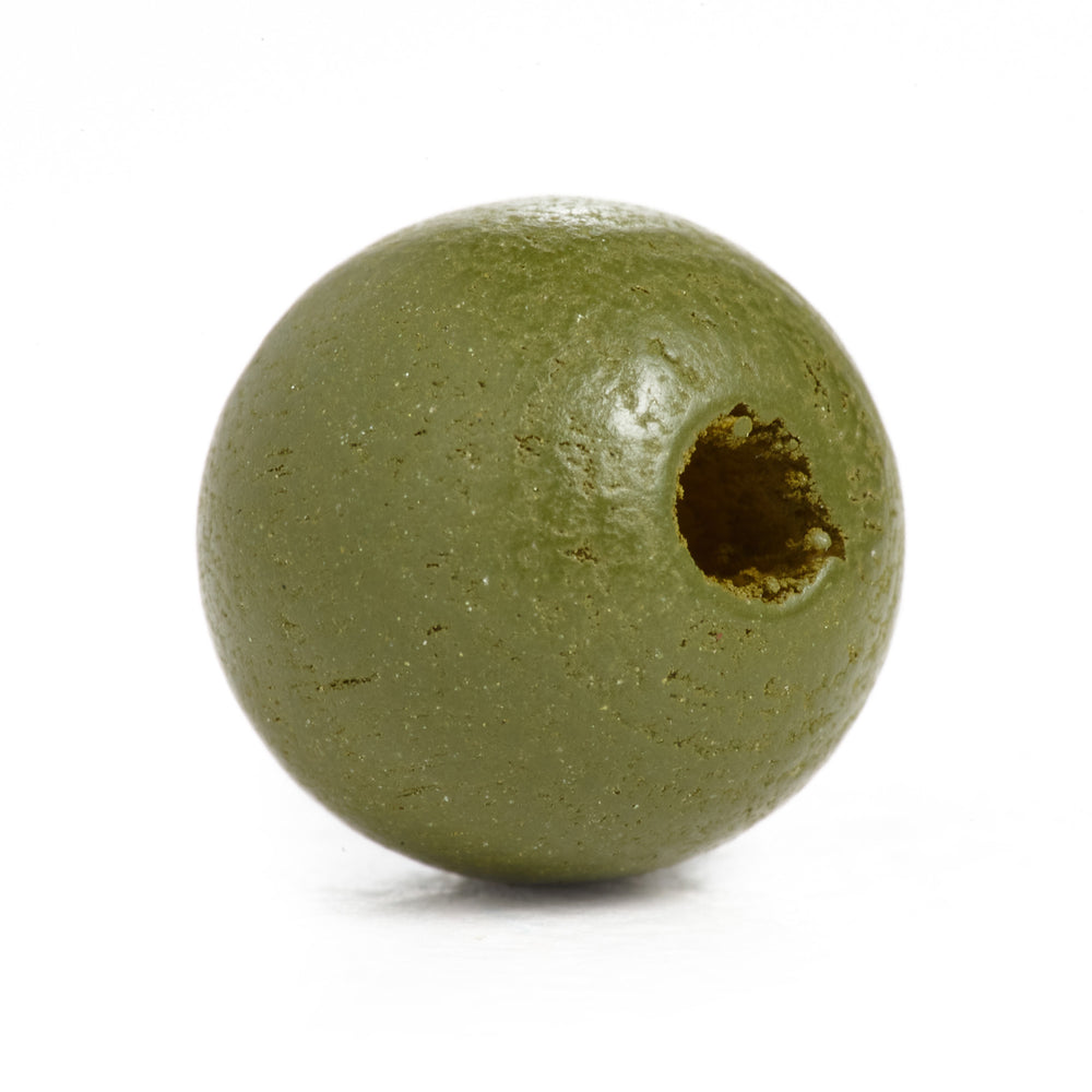 500 Army Camo Green Round Wood Beads Bulk 10mm x 9mm with 3.1mm Hole
