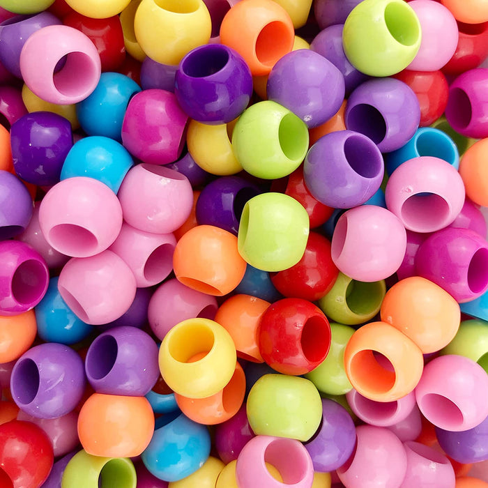 100 Glossy Bright Acrylic Large Hole Beads 12mm with 5.7mm Hole100 Glossy Bright Acrylic Large Hole Beads 12mm with 5.7mm Hole