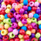 400 Glossy Multicolor Acrylic Large Hole Beads 10mm with 4.8mm Large Hole