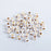 1,000 White and Gold Acrylic Letter Beads 6mm with 3.4mm Hole