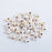1,000 White and Gold Acrylic Letter Beads 6mm with 3.4mm Hole