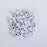 1,000 White Acrylic Letter Beads with Silver Letters 6mm with 3.4mm Hole