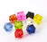 400 Square Multicolor Faceted Acrylic Beads 10mm with 2mm Hole