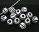 150 Round Zebra Print Acrylic Beads 12mm with 2.5mm Hole