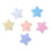 600 Assorted Pastel Star Acrylic Beads 14mm with 1.6mm Hole