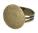 Antiqued Brass Plated Ring Blanks with 16mm Flat Adjustable Ring Base - 12 Ring Blanks Total