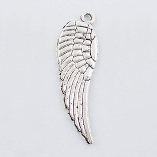 40 Tibetan Silver Angel Wing Charms with Hole 10mm X 30mm