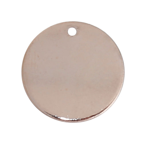 10 Rose Gold Stainless Steel Round Stamping Blanks 10mm (3/8) 18 gauge  msb0480