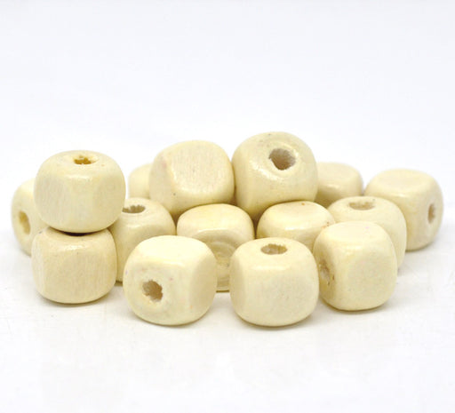 600 Natural Square Wood Beads Bulk 10mm Square Wood Beads with 3mm Hole