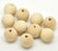 100 Round Unfinished Natural Wood Beads 20mm Diameter Bulk Pack 3.8mm Large Hole