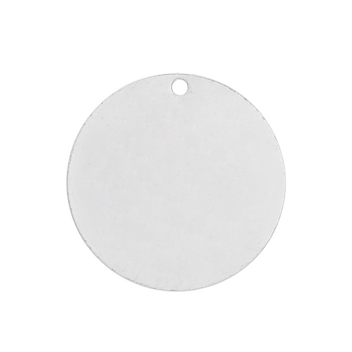 30 Silver Plated Copper Round Circle Stamping Blank Tags for Metal Stamping 20mm Diameter