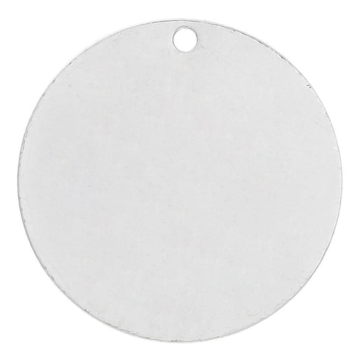 10 Silver Plated Copper Round Circle Stamping Blank Tags for Metal Stamping 30 mm Diameter