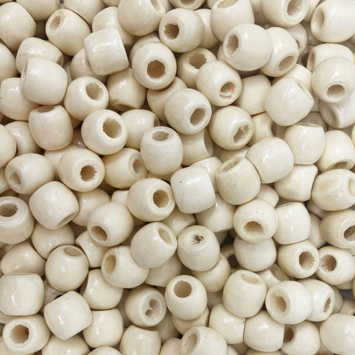 500 Ivory Wooden Macrame Beads 12mm x 10mm with 5.5mm Large Hole