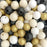 100 Farmhouse Colors 20mm Round Wood Bead Mix in Gold, Natural, White, Black and Gray
