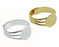 Gold and Silver Plated Ring Blanks with 10mm Flat Adjustable Ring Base - 12 Ring Blanks Total