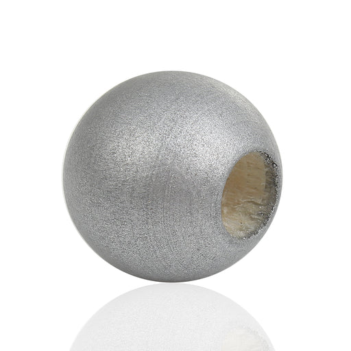 40 Silver Wooden Macrame Beads 24mm Diameter with 9mm Large Hole