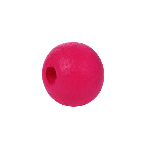 1,000 Painted Hot Pink Wood Round Beads 8mm with 2mm Hole