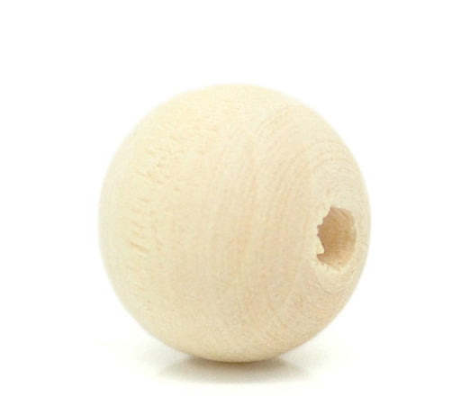 500 Natural Unfinished Round Wood Beads 12mm with 2.8mm Hole