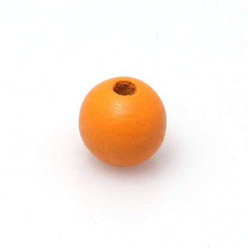 100 Orange Round Wood Beads Bulk 16mm with 4.2mm Hole