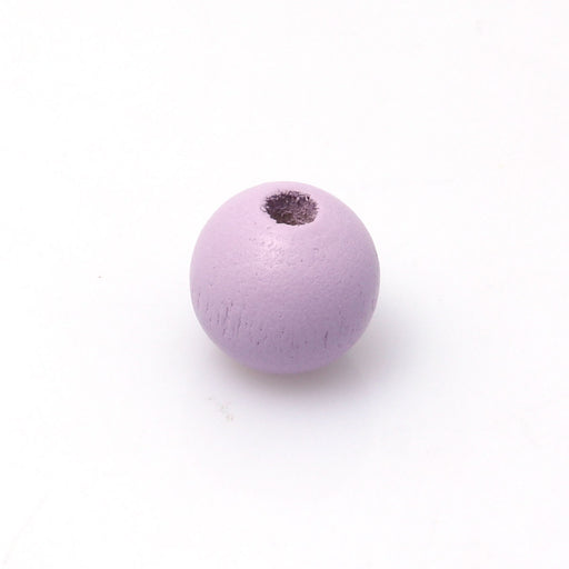 100 Purple Round Wood Beads Bulk 16mm with 4.2mm Hole