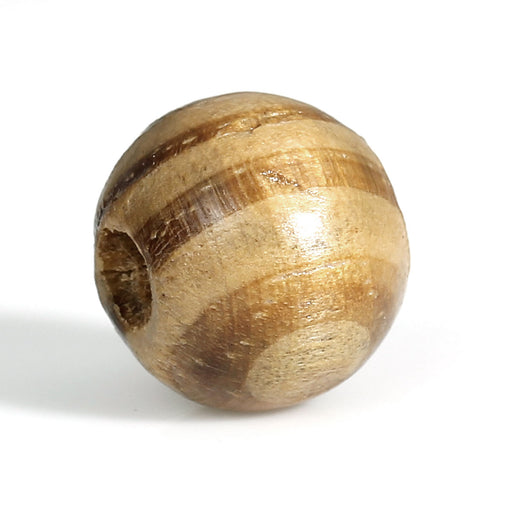 300 Zebra Stripe Wood Beads Bulk 12mm Round Wood Bead with 2.4mm Large Hole